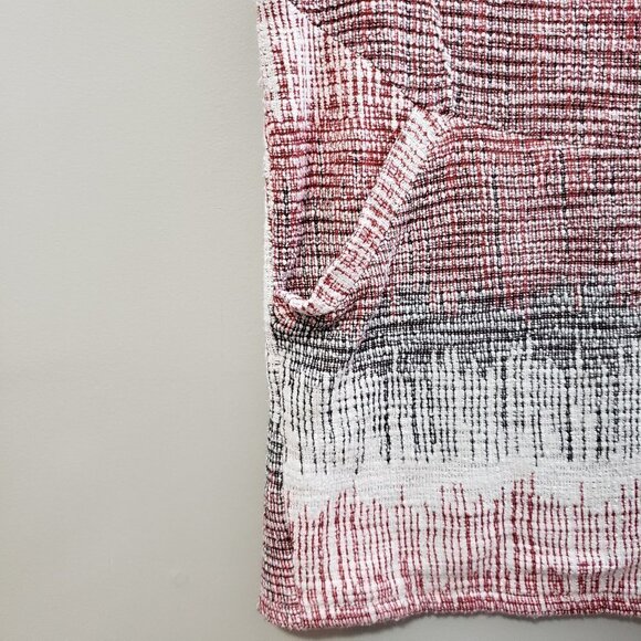 Zara * Abstract Red Black Ivory Tunic * Pockets S - Picture 6 of 10